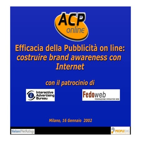 2002 - Efficacia della Pubblicità On Line - Banner & Brand Awareness