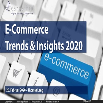E-Commerce Schweiz: Trends & Insights 2020
