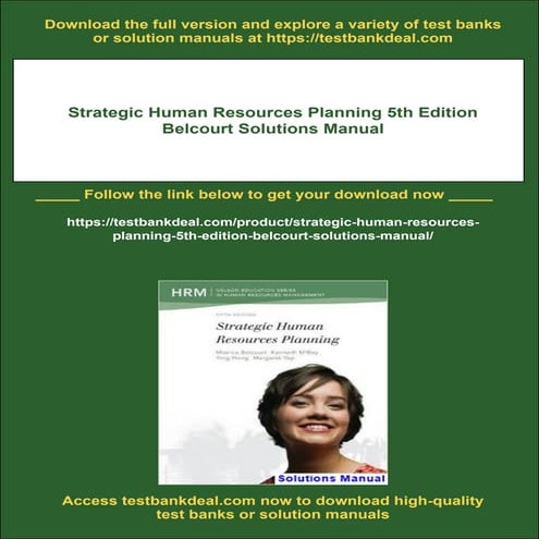 Strategic Human Resources Planning 5th Edition Belcourt Solutions Manual