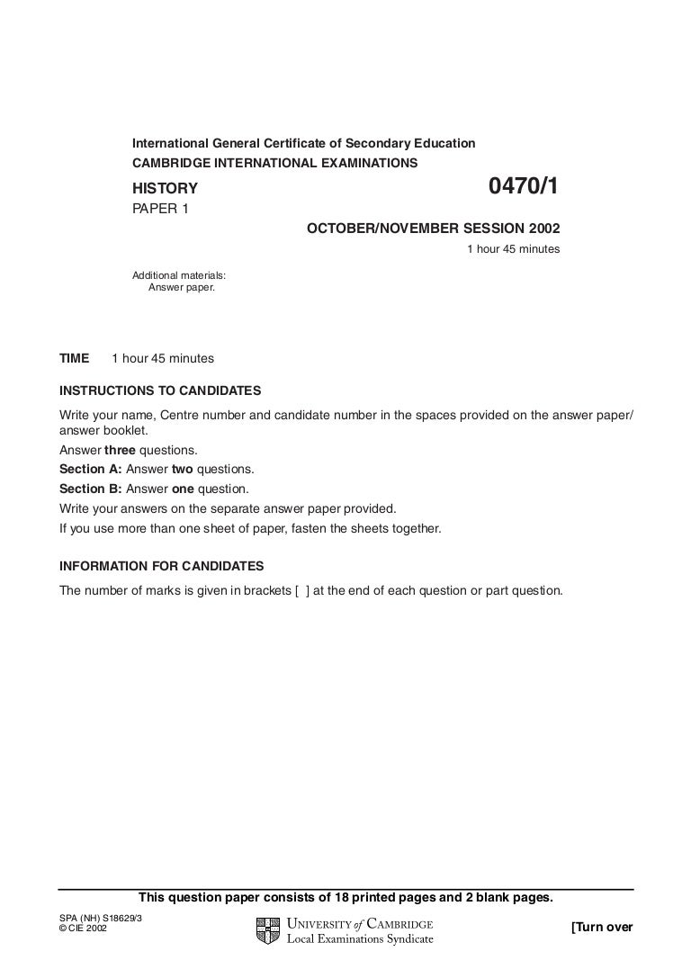 PAPER 1 HISTORY