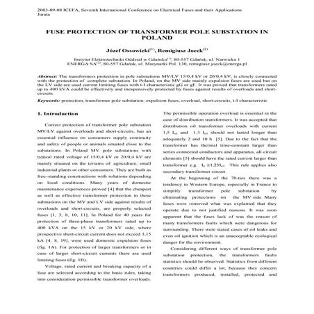 2003 09-08 joeck icefa fuse protection in transformer pole substation