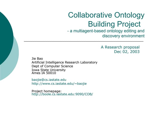 Collaborative Ontology Building Project  