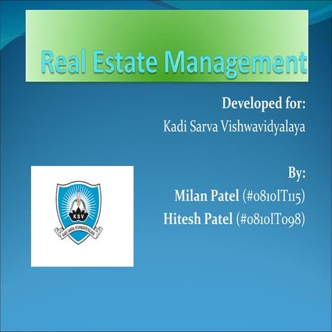 Real Estate Mnagement