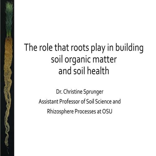 Dr. Christine Sprunger - The role that roots play in building soil organic matter and soil health
