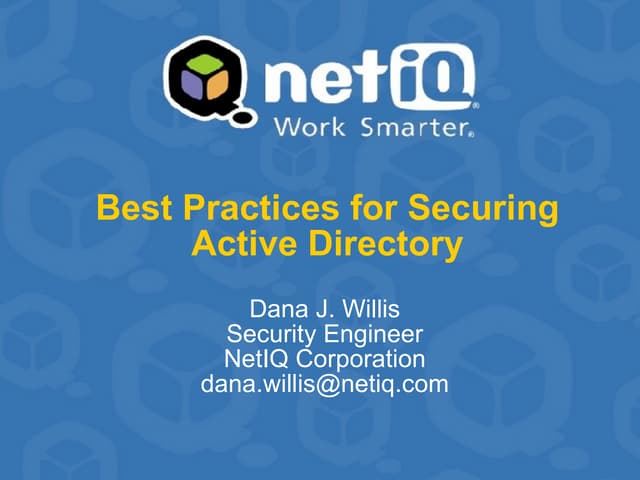 200308 Active Directory Security