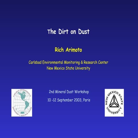 2003-10-10 The Dirt on Dust