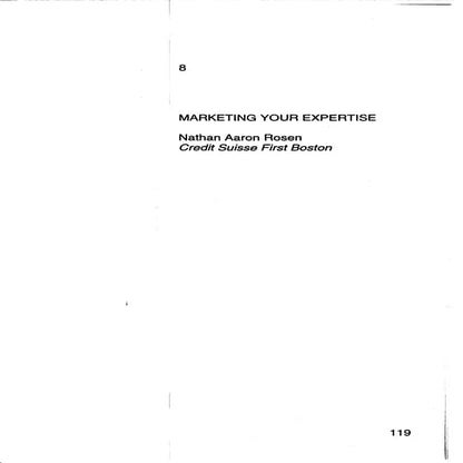 Marketing Your Expertise