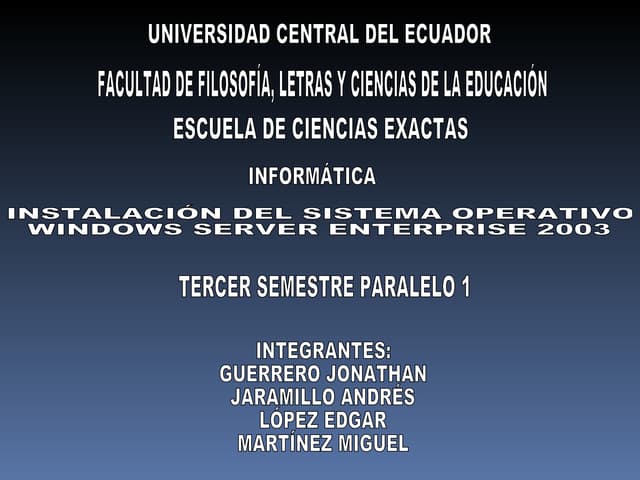 Windows Server 2003.