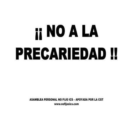 2004.09 CGTFESANCAT CARTEL NOFIJOSICS.COM - NO A LA PRECARIEDAD