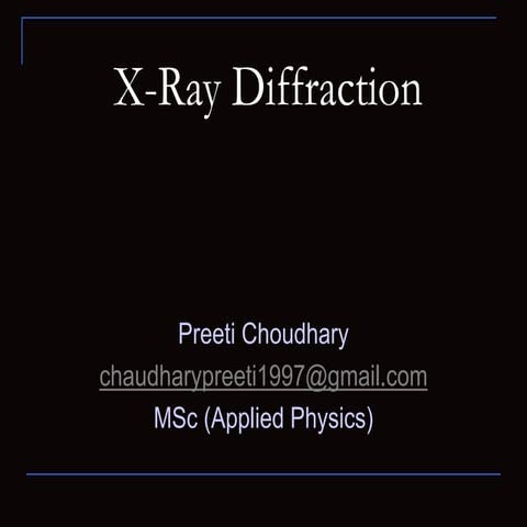  X-Ray Diffraction