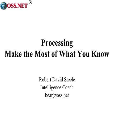 2004 05 intelligence processing seminar