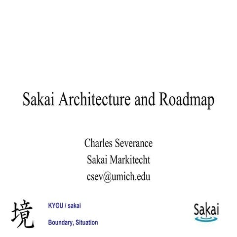 Sakai Overview 06-2004
