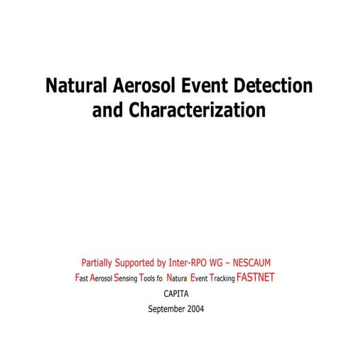 2004-09-21 Natural Aerosol Event Detection and Characterization