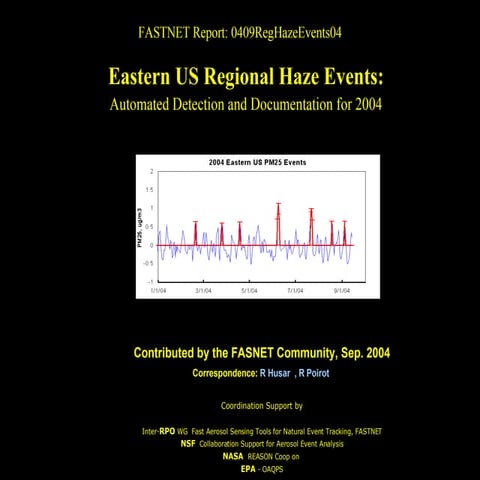 2004-09-23 Eastern US Regional Haze Events: Automated Detection and Documenta...