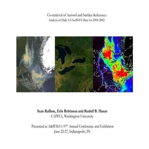 2004-10-03 Co-retrieval of Aerosol and Surface Reflectance: Analysis of Daily...