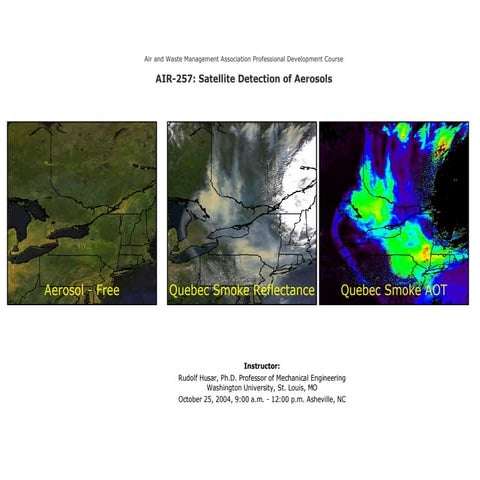 2004-10-14 AIR-257: Satellite Detection of Aerosols