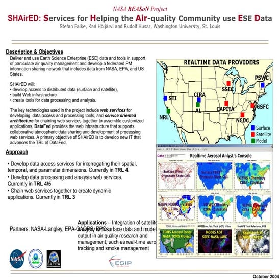 2004-10-15 SHAirED: Services for Helping the Air-quality Community use ESE Data