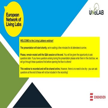 9. UNaLab Nature Based Solutions in the city of Eindhoven