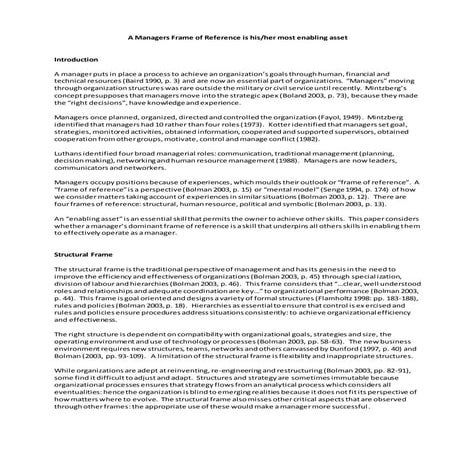 Bolman & Deal's Four Frames for Organisational Analysis | PPT