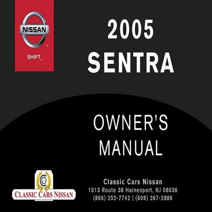 2005 SENTRA OWNER'S MANUAL