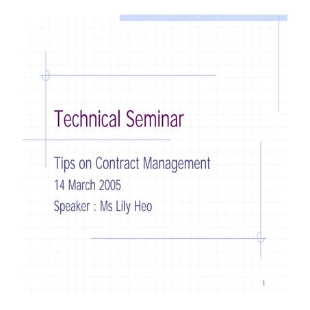 20050314 tips on contract management