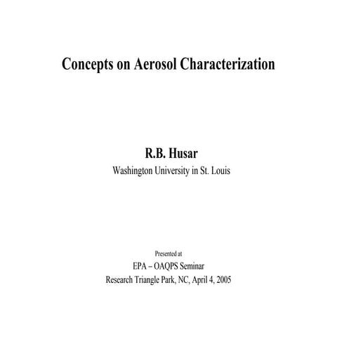 2005-10-31 Concepts on Aerosol Characterization