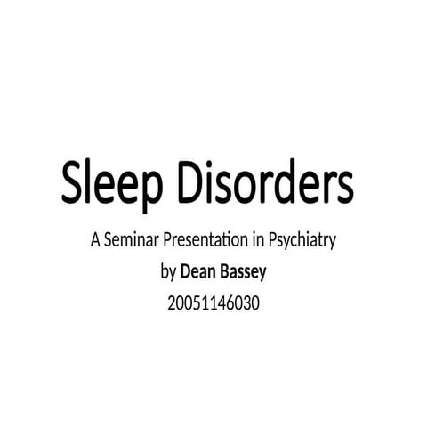 Shift work sleep disorder | PPTX