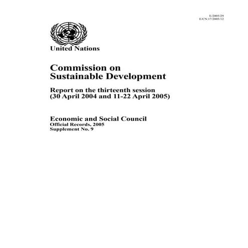 1997 5th Report - Commission on Sustainable Development (CSD) | PDF
