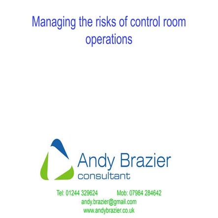 2005 IBC - Managing risks of control room operations