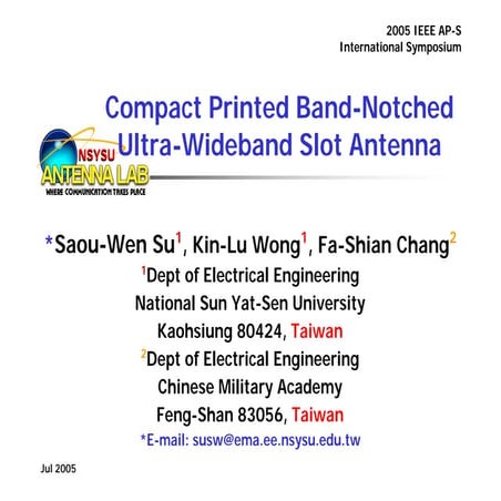 2005 IEEE AP-S-Compact Printed Band-Notched UWB Slot Antenna