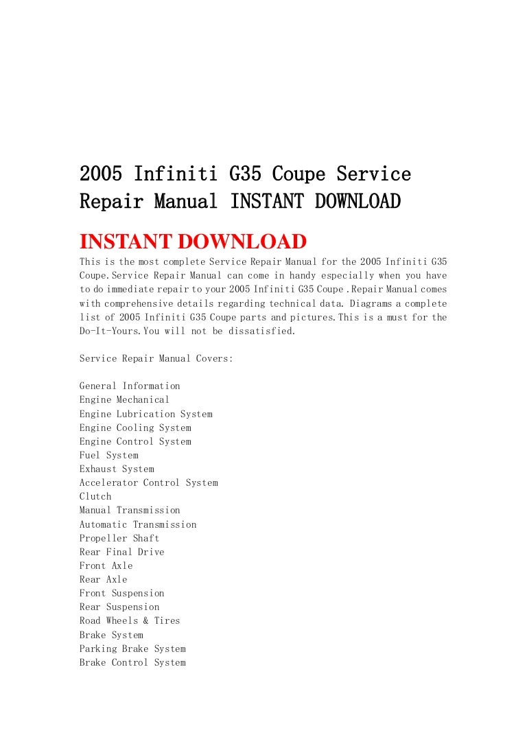 2005infinitig35coupeservicerepairmanualinstantdownload-130428195738-phpapp01-thumbnail-4.jpg?cb=1367179094.  2005 infiniti g35 coupe service repair manual ...