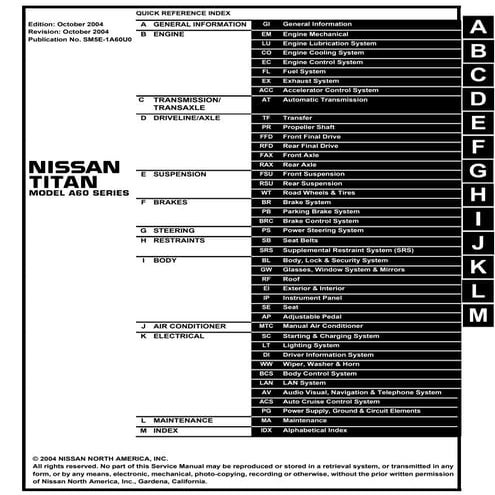 2005 NISSAN TITAN SERVICE MANUAL PDF visual data 2