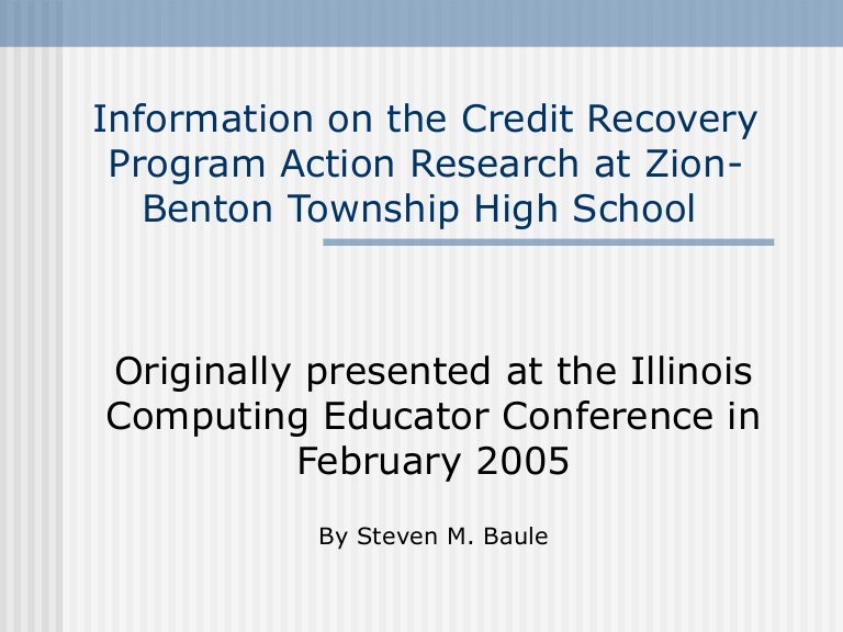 High School Online Credit Recovery