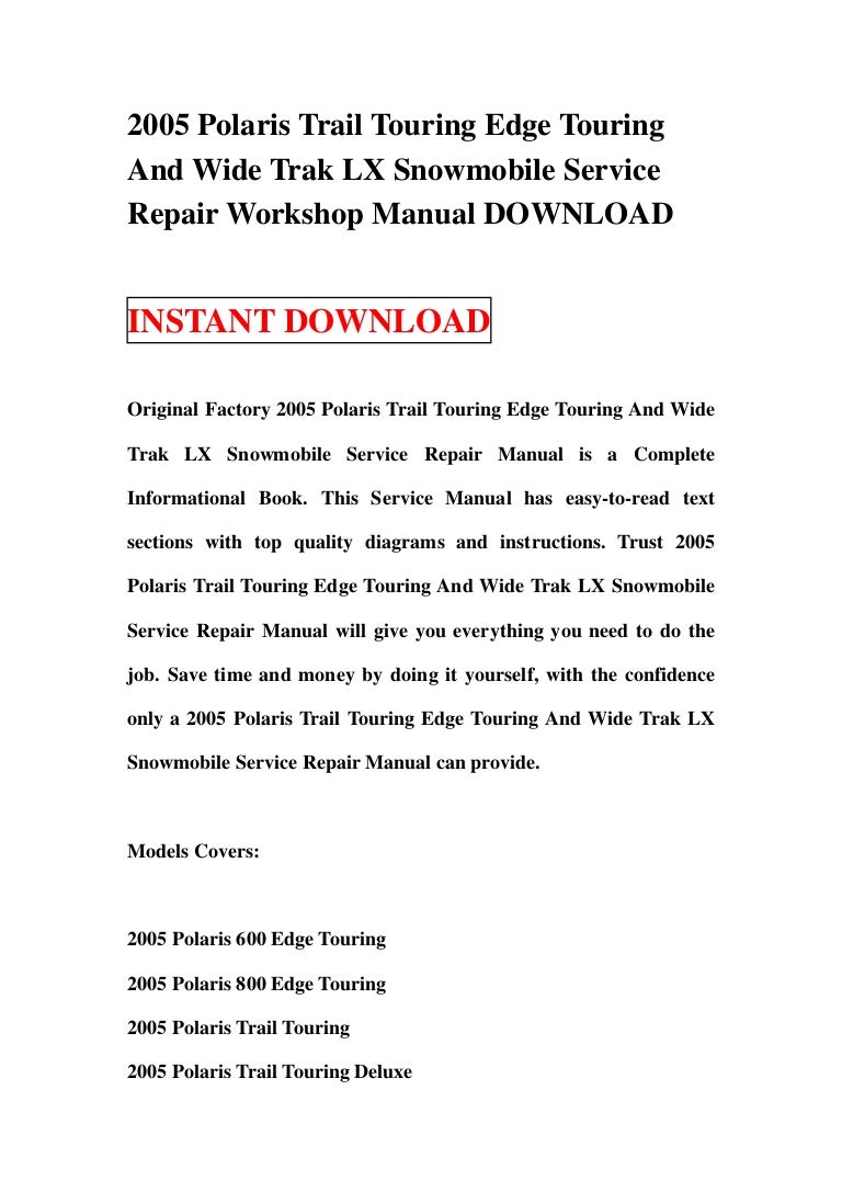 2003 Ski Doo Service Manual Free Download