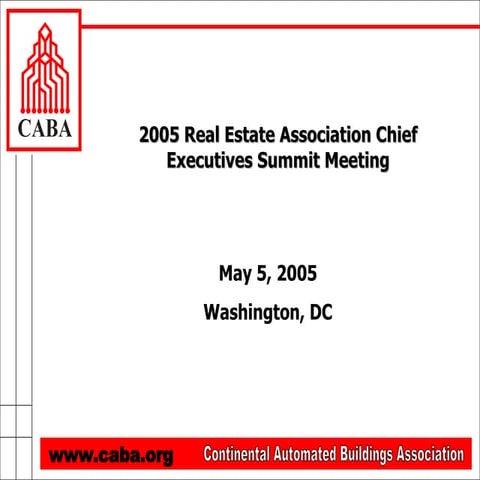2005 Real Estate Association Chief Executives Summit Meeting Zimmer May 2005