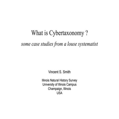 2005.V Smith.Cybertaxonomy