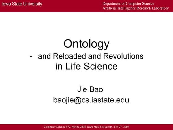 Ontology - and Reloaded and Revolutions