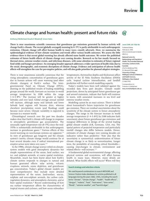 Climate change impacts on human health | PDF