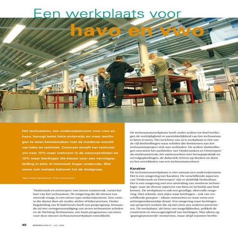 2006 sd6 - een werkplaats voor havo en vwo