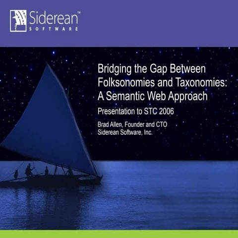 Bridging the Gap Between Folksonomies and Taxonomies: A Semantic Web Approach...