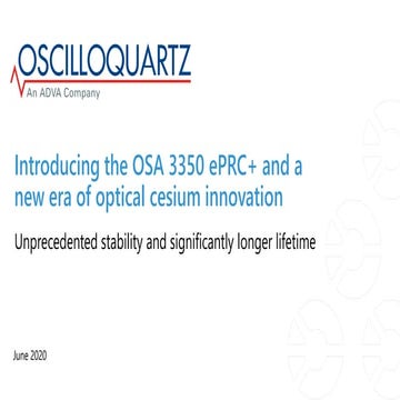Introducing the OSA 3350 ePRC+ and a new era of optical cesium innovation