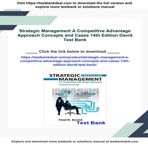 Strategic Management A Competitive Advantage Approach Concepts and ...