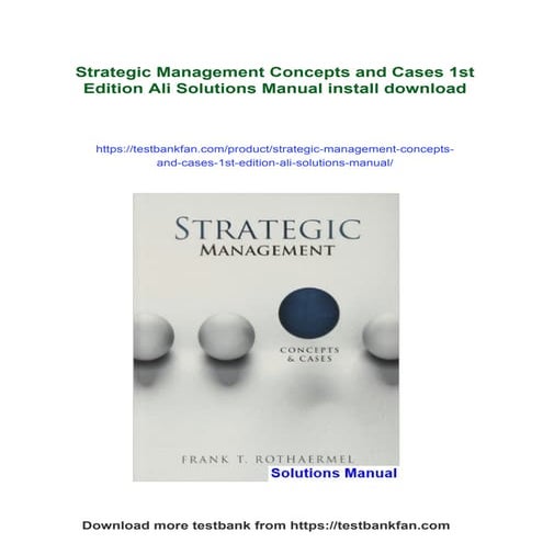 Strategic Management: Concepts & Cases Chapter 05 | PPT