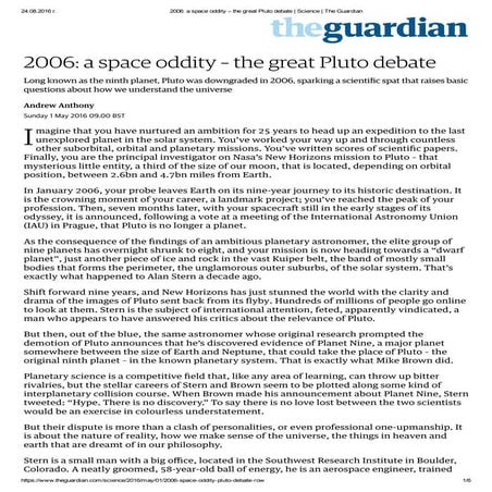 2006  a space oddity – the great pluto debate   science _ the guardian