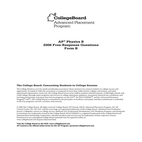 physics AP 2006 test