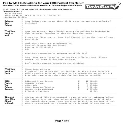 Tax return | PDF