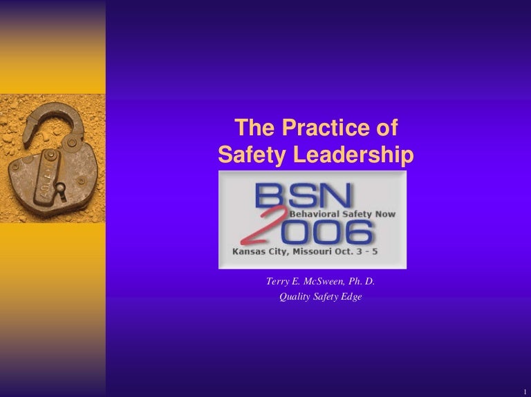 The Practice of Safety Leadership