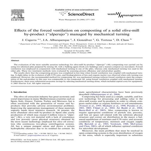 2006 Cegarra et al forced ventilation al composting