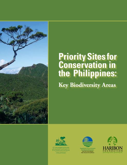 Priority Sites for Conservation in the Philippines: Key Biodiversity Areas (K...