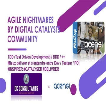 Webinar - Mieux s'entendre entre Dev / PO / Testeur avec TDD et BDD